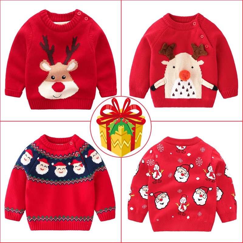 Áo len noel cho bé trai bé gái