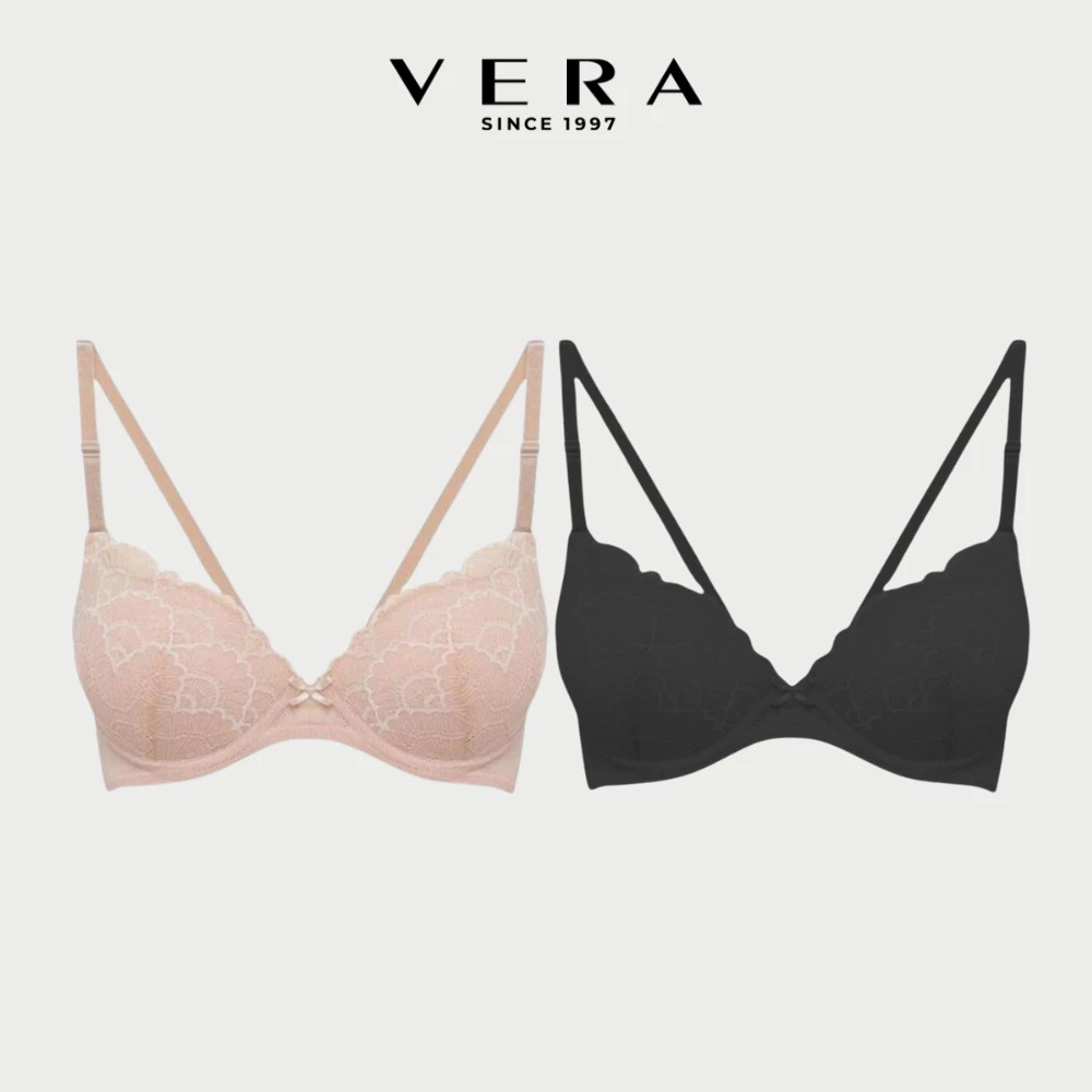  Combo 2 Áo ngực Misaki mút mỏng cúp ren phối dây lưng lưới - M9107 