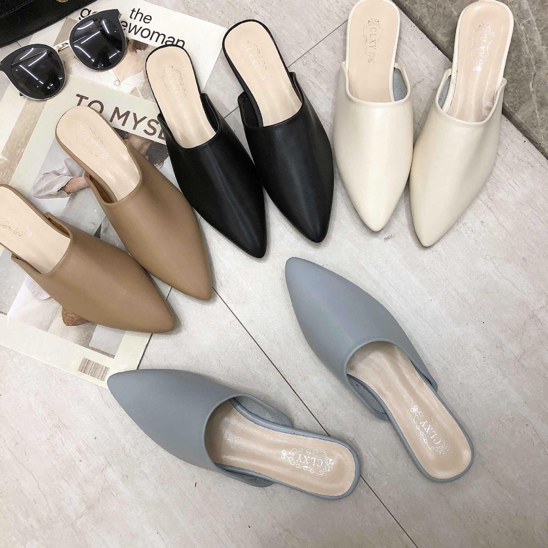 Dép mules da thật sunnie shoes sunnie03