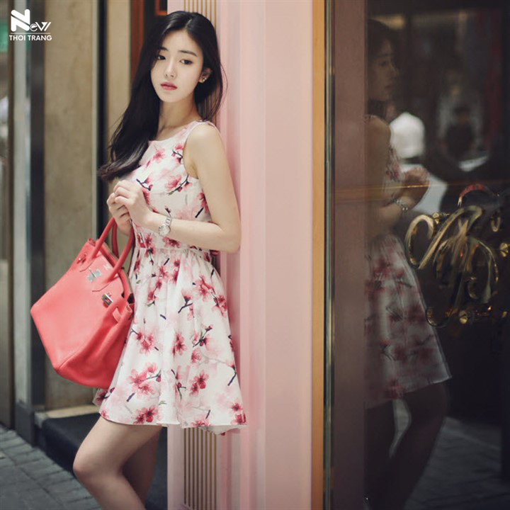 Đầm Xòe Cột Nơ Hở Lưng - New Thoi Trang