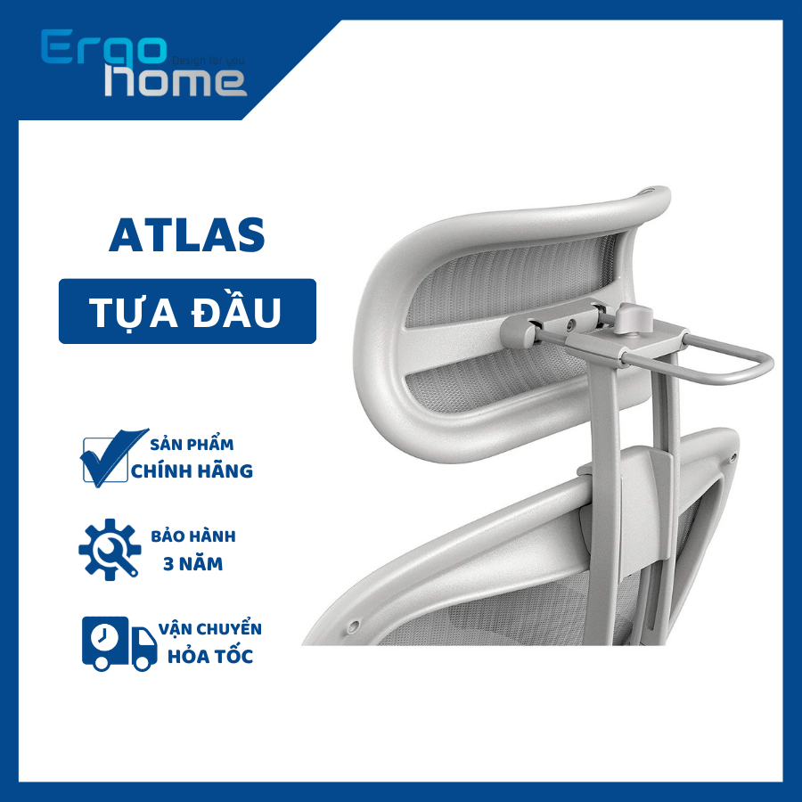 Tựa đầu ghế HermanMiller Aeron Atlas made in USA ,Tựa đầu ghế văn phòng, ghế làm việc chính hãng cao cấp, thư giãn, chống mỏi cổ, thiết kê 3D điều chỉnh thuận tiện - ERGOHOME