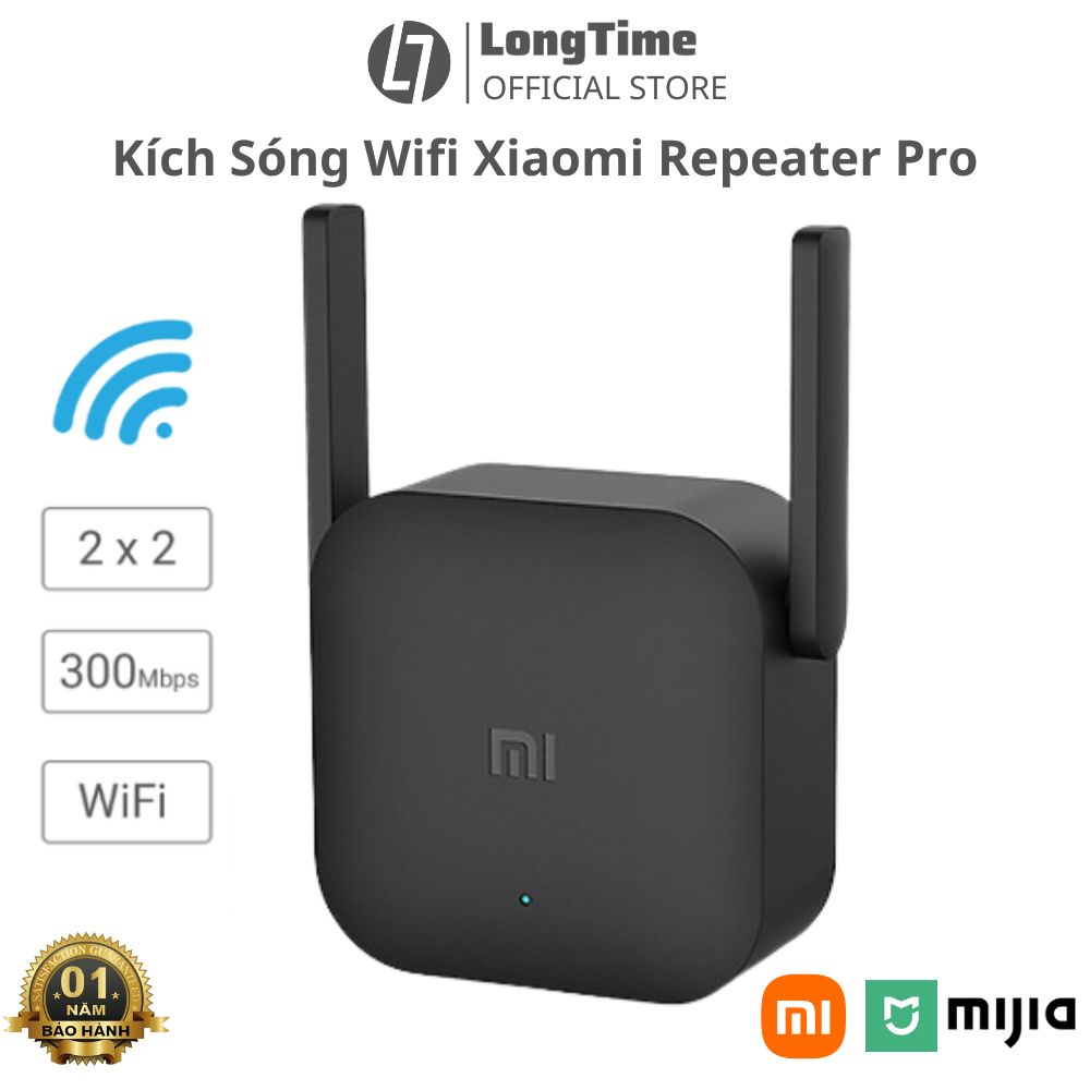 Kích sóng wifi Xiaomi Repeater Pro cục hút wifi Xiaomi bộ thu phát sóng wifi Xiaomi kích wifi cục kích sóng wifi - tốc độ 300Mbps kết nối tối đa 64 thiết bị - bảo hành 12 tháng Longtime