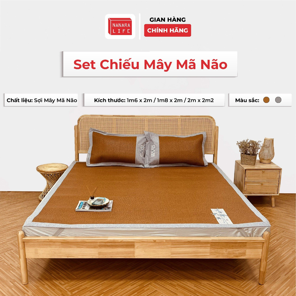 Set Chiếu Mây Mã Não Nanara Life Cao Cấp, Êm Ái, Không Nhăn Khi Sử Dụng