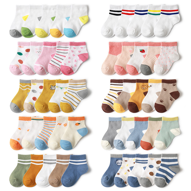 5 đôi vớ cotton cho bé trai bé gái vớ