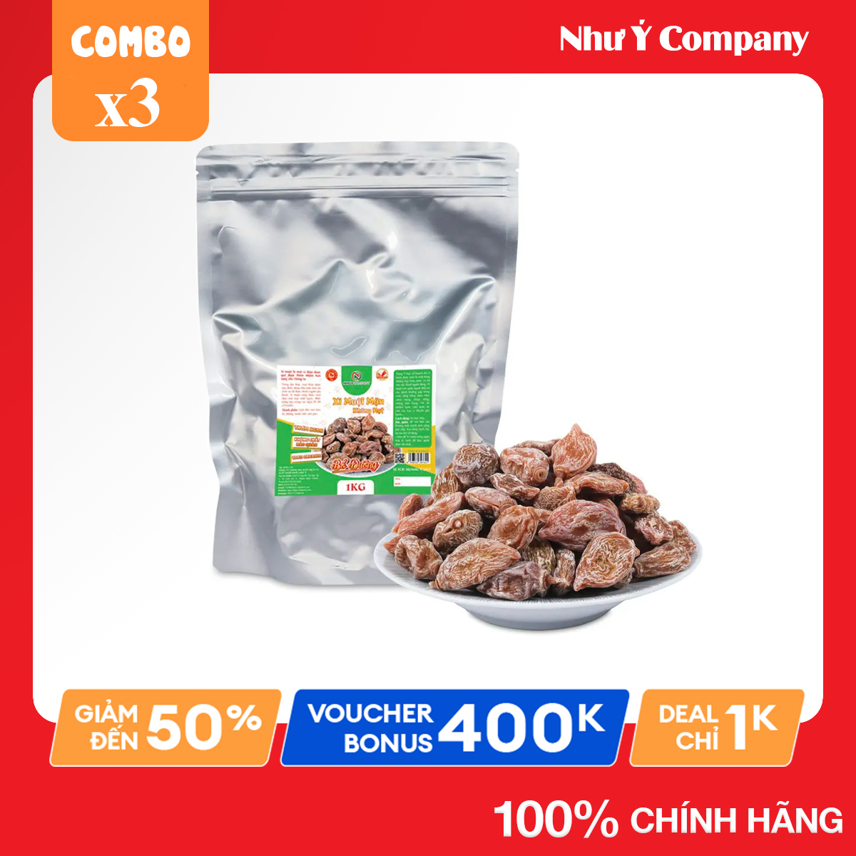 Xí muội mặn không hạt - như ý company