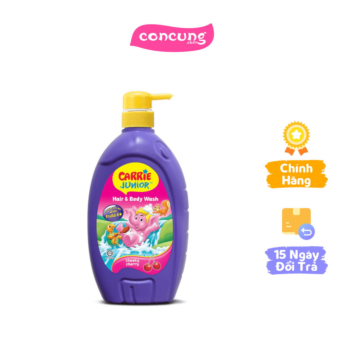 Sữa tắm gội toàn thân cho bé từ 2 tuổi Carrie Junior hương Cherry 700g