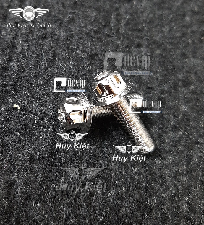[HCM]Bộ 2 Ốc Gắn Ốp Pô Salaya Inox 6 Ly 2 Cho Mọi Loại Xe MS3168