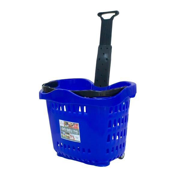 [HCM]Giỏ kéo siêu thị HIỆP THÀNH Mã sản phẩm: 580  Kích thuớc (mm):   530 x 380 x H 420   530 x 380 x H 860 (tay kéo)