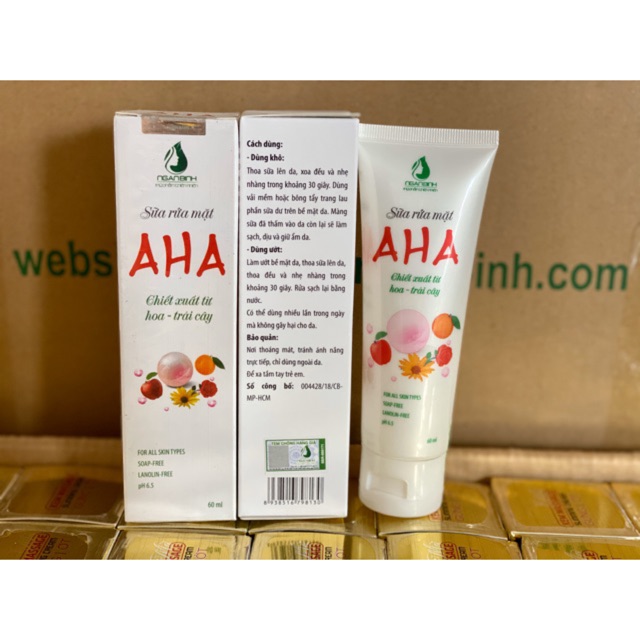 Sữa rửa mặt AHA Ngân Bình mới cập nhật