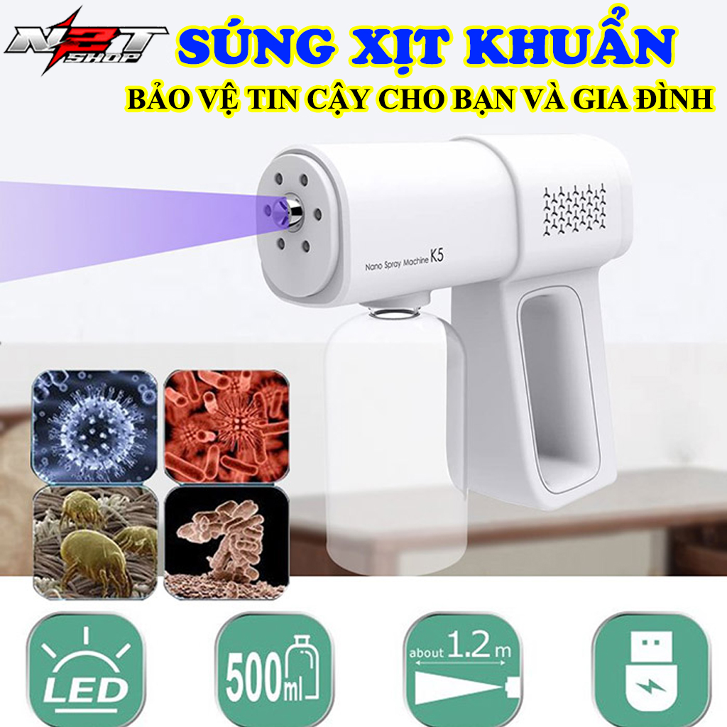 Máy phun khử khuẩn loại tốt, máy phun cồn sát khuẩn tự động, cầm tay, không dây, chính hãng