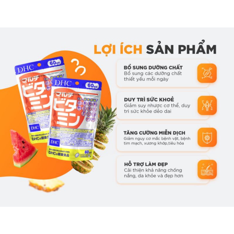 Viên uống vitamin tổng hợp DHC Multi Vitamins 30 ngày