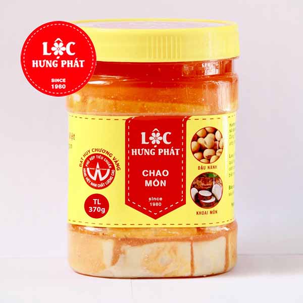 Chao môn, chao môn đậu nành cao cấp siêu béo Hưng Phát hũ 370g hương vị đậm đà