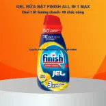 Gel rửa bát Finish All In 1 Max 1000ml 10 in 1 rửa siêu sạch nhập khẩu Châu Âu