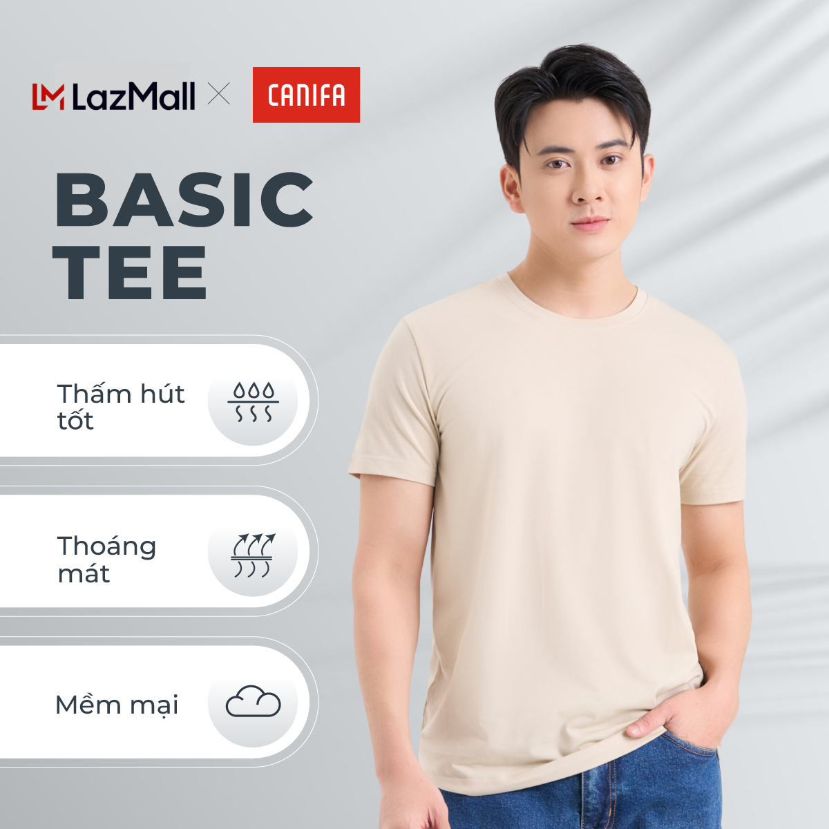 Áo phông nam CANIFA 8TS25A002
