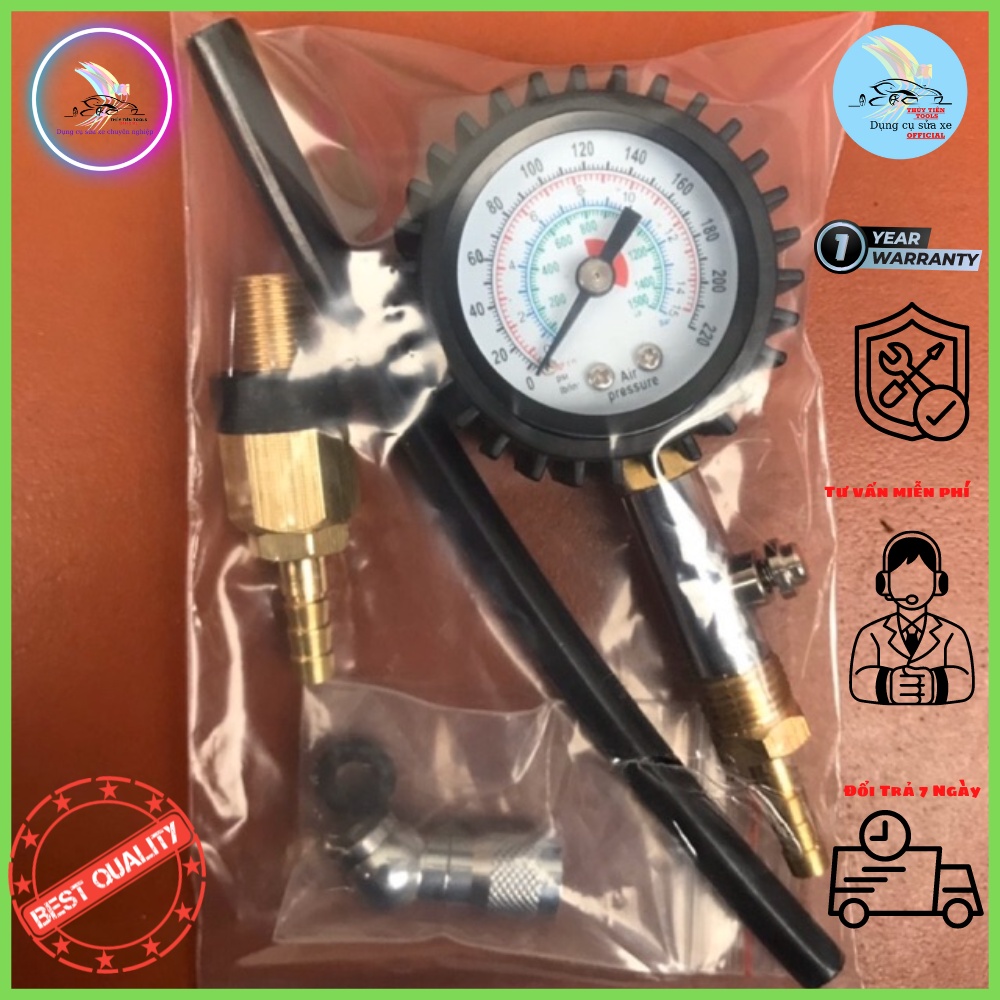 Đồng hồ đo áp xuất bơm xăng buồng đốt 2in1