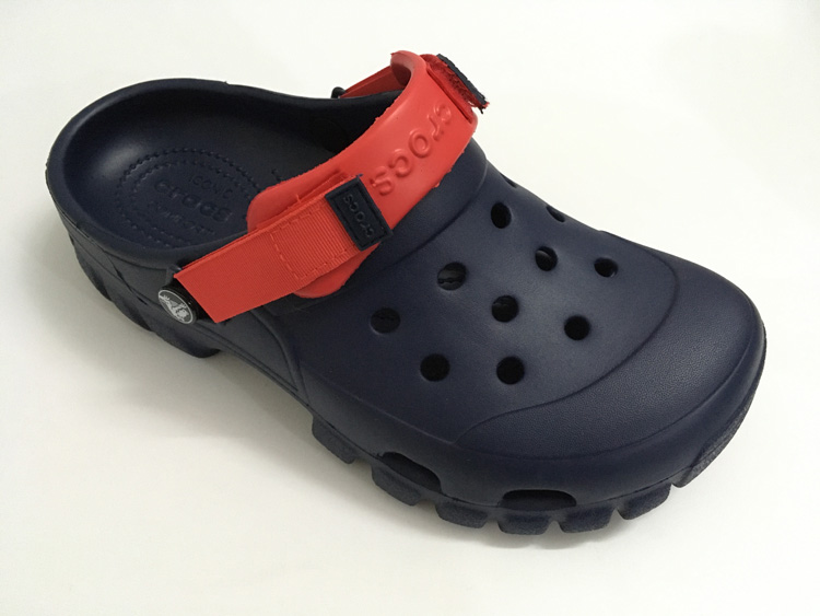 Giày sục crocs chuẩn xịn, chống hôi chân, nhựa tế bào êm, mềm, đúc liền  khối siêu bền, đi mưa, lội nước, đi biển offroad sport clog màu xanh navy  quai đỏ |