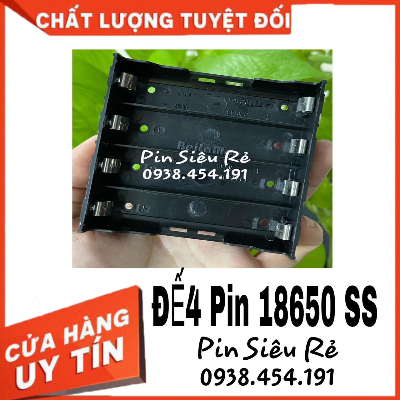 [HCM]Đế 4 pin 18650 mắc song song giá tốt