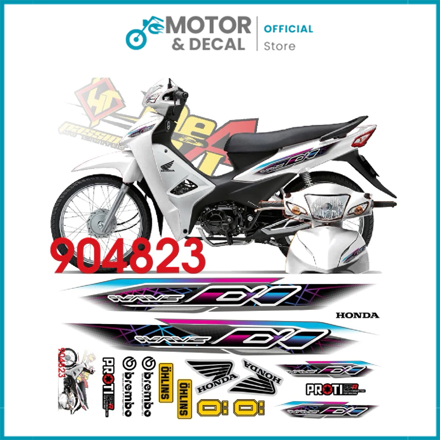  Tem Xe Wave Alpha 110 Mẫu 2024 - Tem dán chung cho wave 50cc - 100cc - 110cc . Tem 3 lớp cao cấp nhiều lựa chọn màu sắc - Motor & Decal |904823 | 