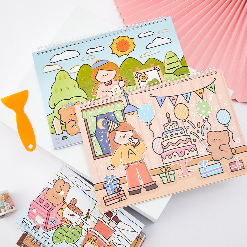 Sổ chiết washi tape size A5, A4 dùng để lưu trữ stickers / washi tape tiện lợi