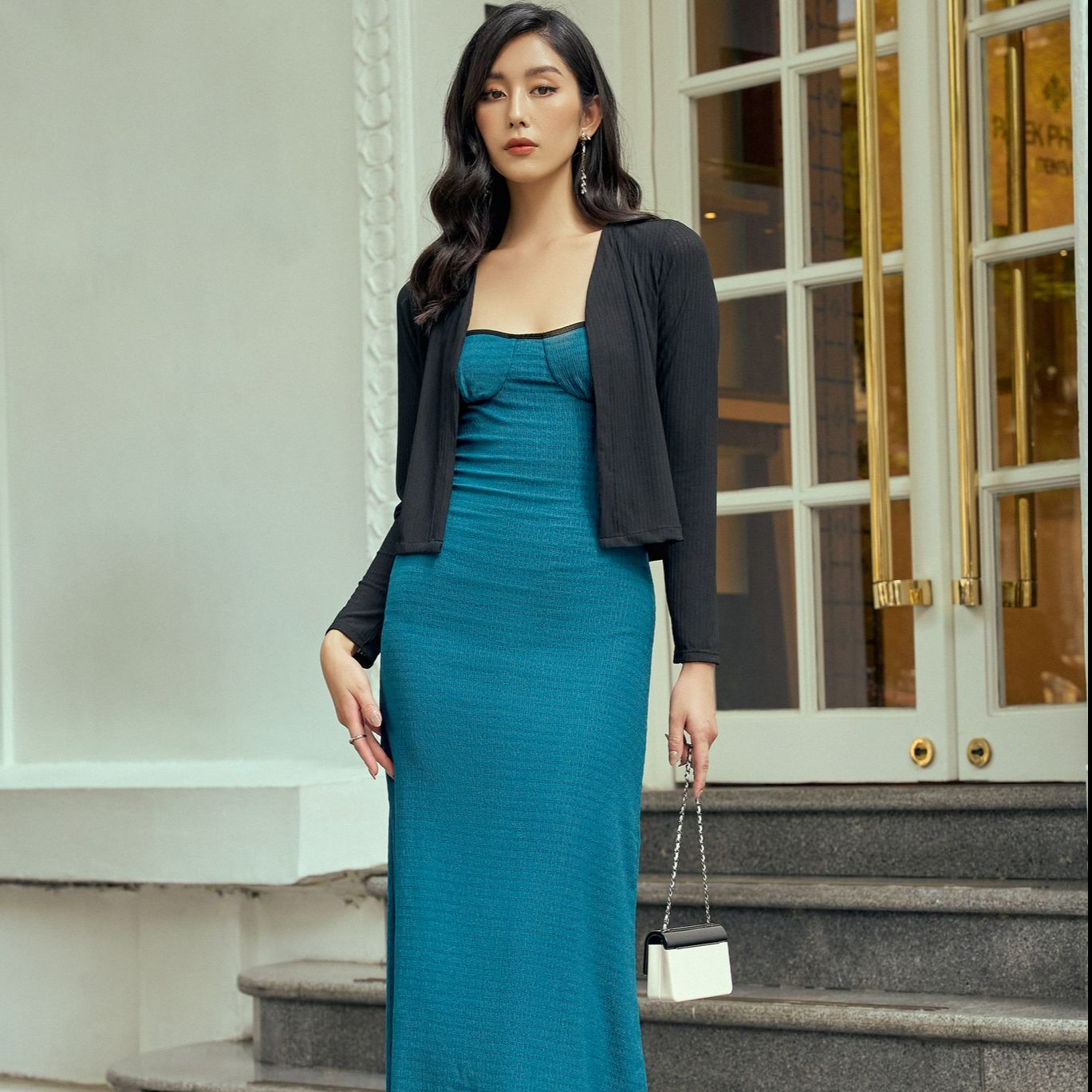 Olv - đầm halley dress in blue