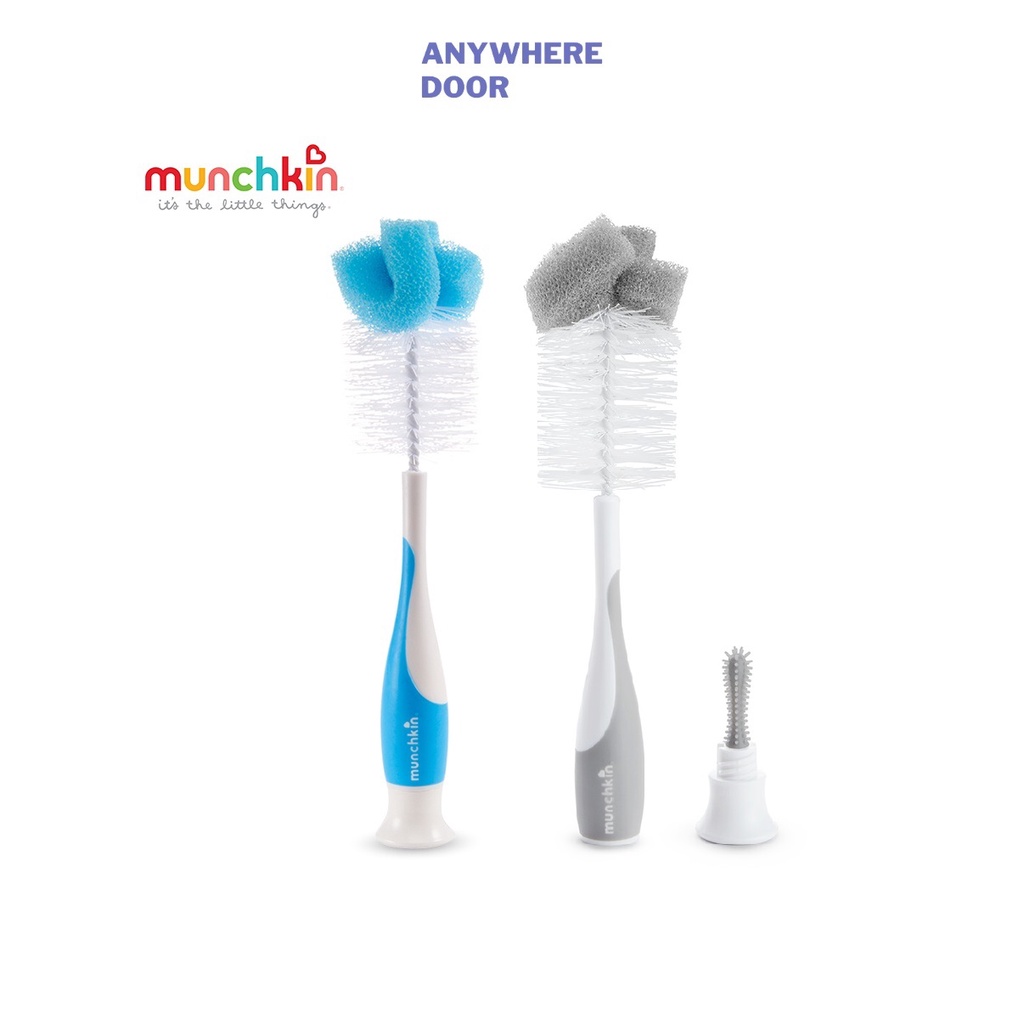 Cọ bình sữa có mút Munchkin 2 trong 1