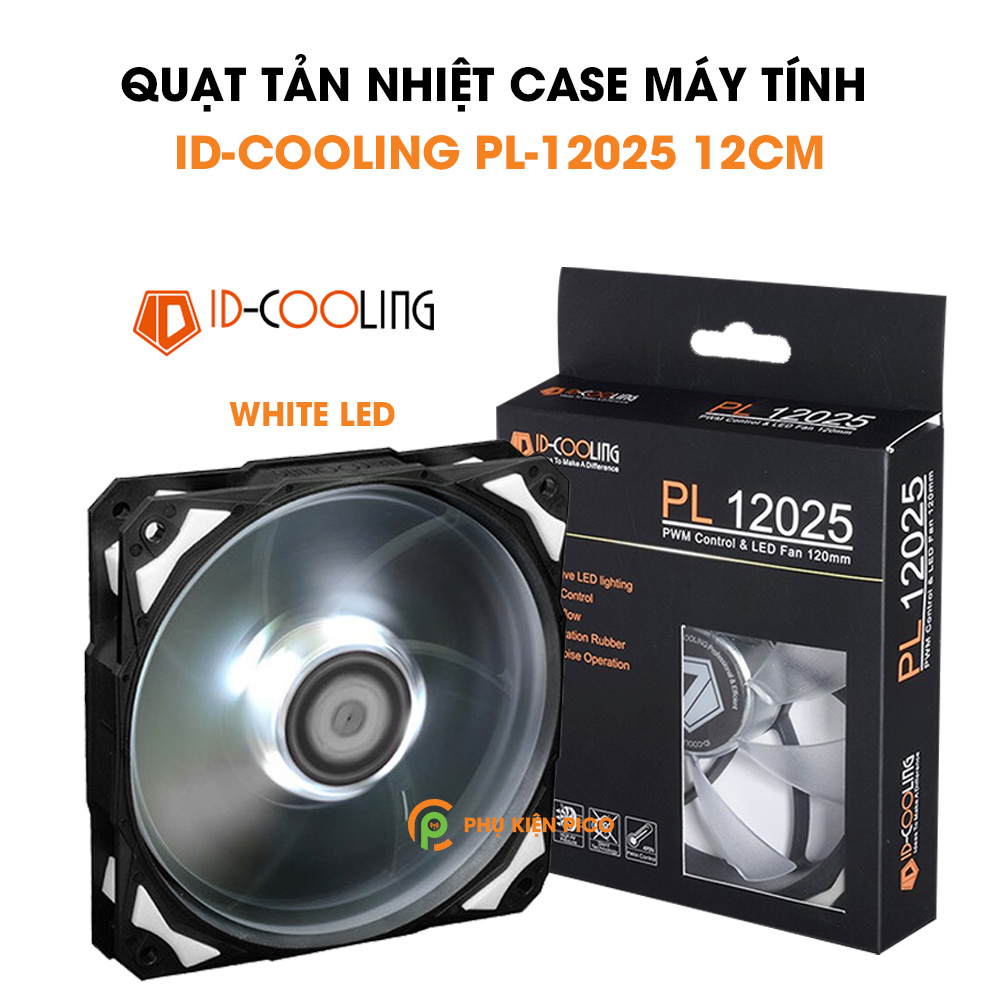 Quạt tản nhiệt case máy tính chính hãng ID-COOLING PL-12025 Quạt Fan Case 12cm