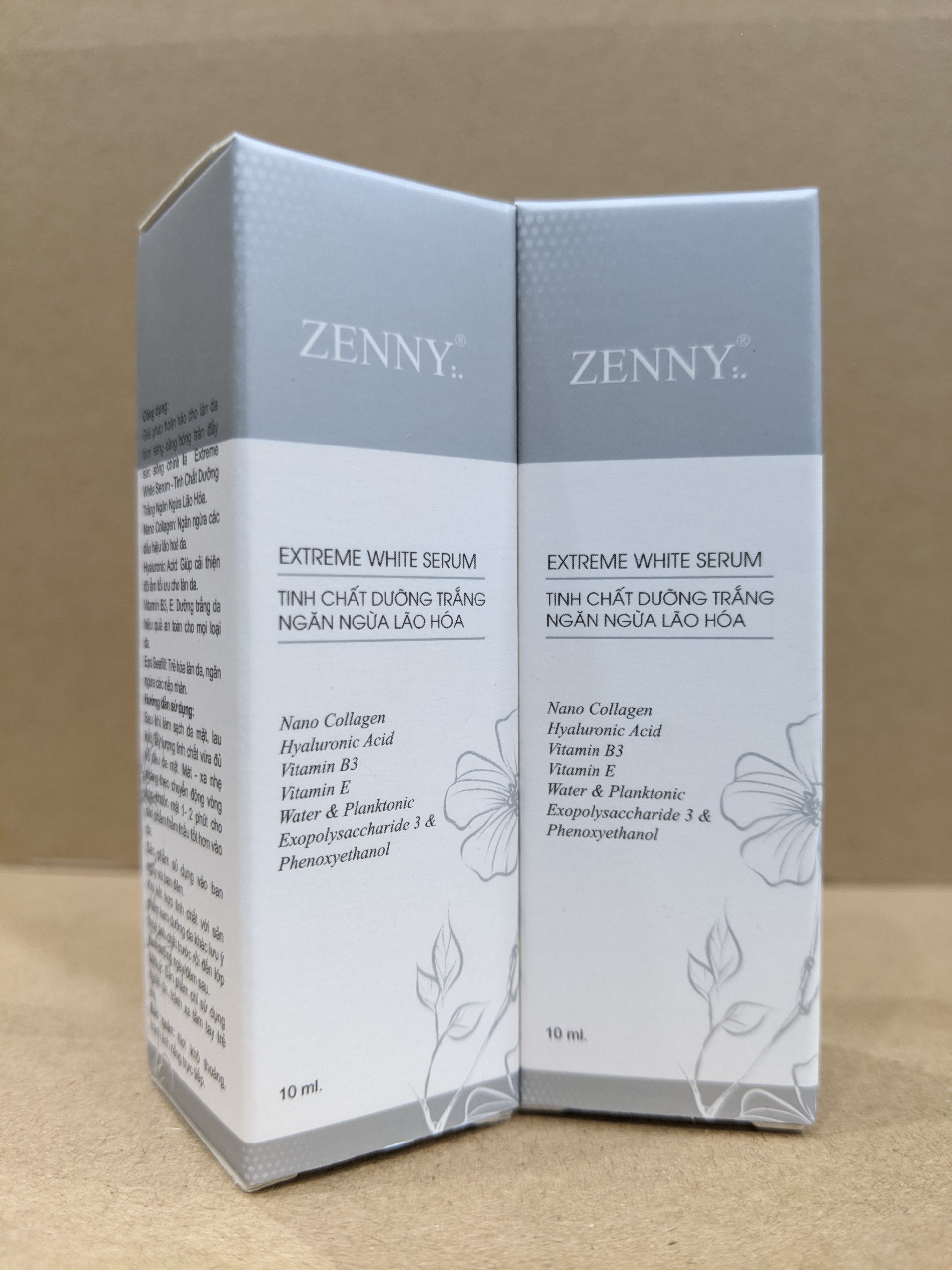 Combo 2 serum zenny dưỡng da trắng sáng -10ml