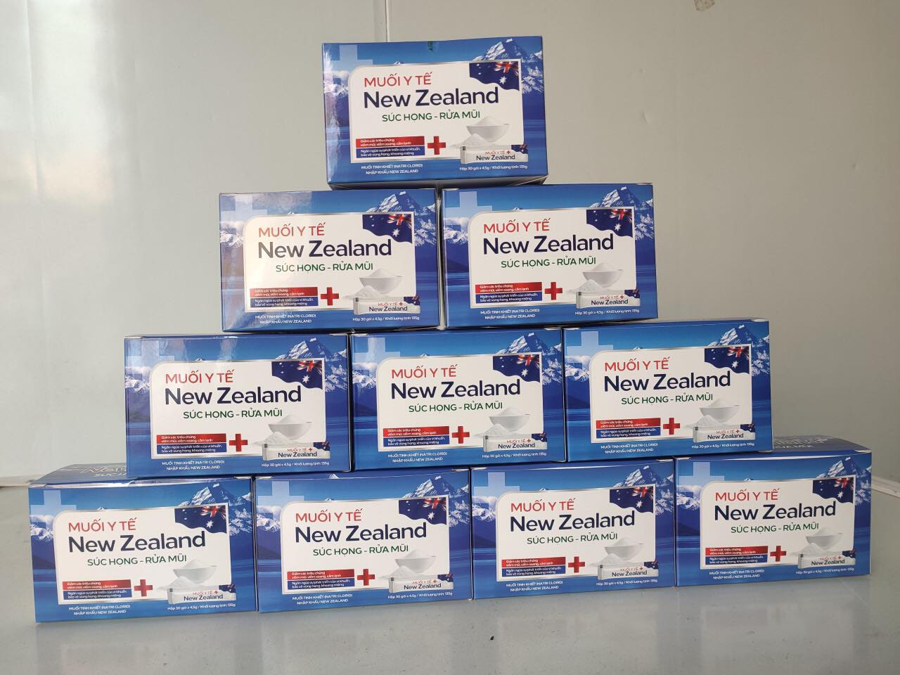 Muối y tế New Zealand súc họng,rửa mũi