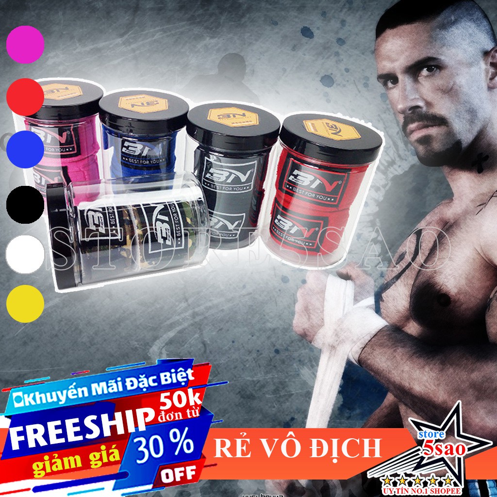 Băng quấn tay Boxing 5m cao cấp Spatacus⚡ Băng đa boxing tập muay thai loại tốt