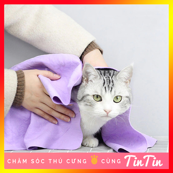 Khăn Tắm Chó Mèo Siêu Thấm Hút  Có Hộp