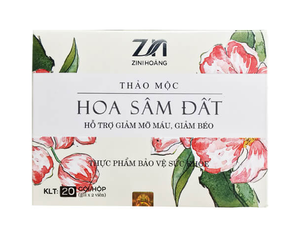 [HCM]Trà giảm cân Hoa Sâm Đất Zn mẫu mới date mới (20 Gói x 02 viên) – Hỗ trợ giảm mỡ máu giảm béo phì -HÀNG CHÍNH HÃNG