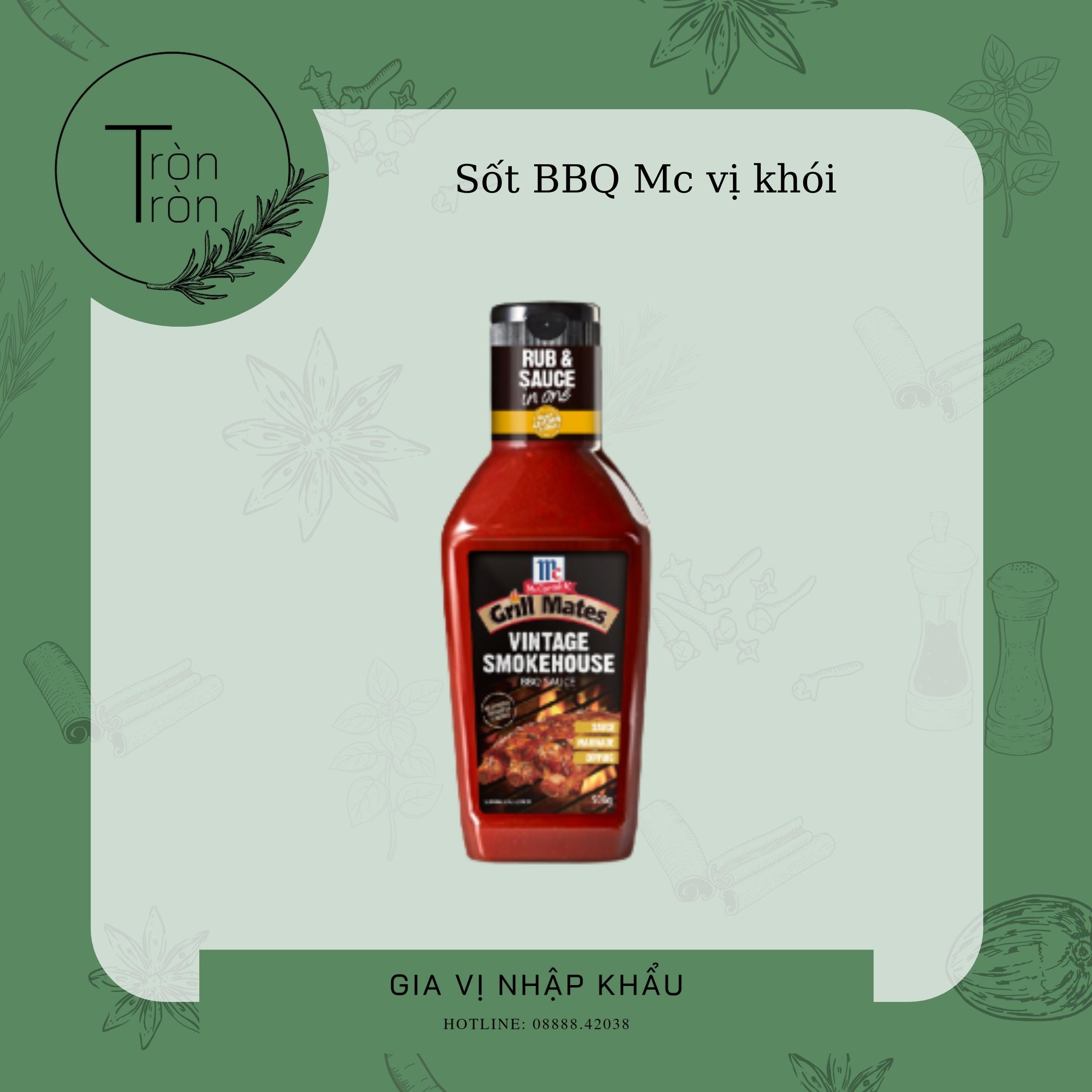 MCCORMICK sốt BBQ vị khói ngon - 500g ăn liền chấm trực tiếp nấu ăn ướp thịt nướng BBQ beefsteak sốt bò