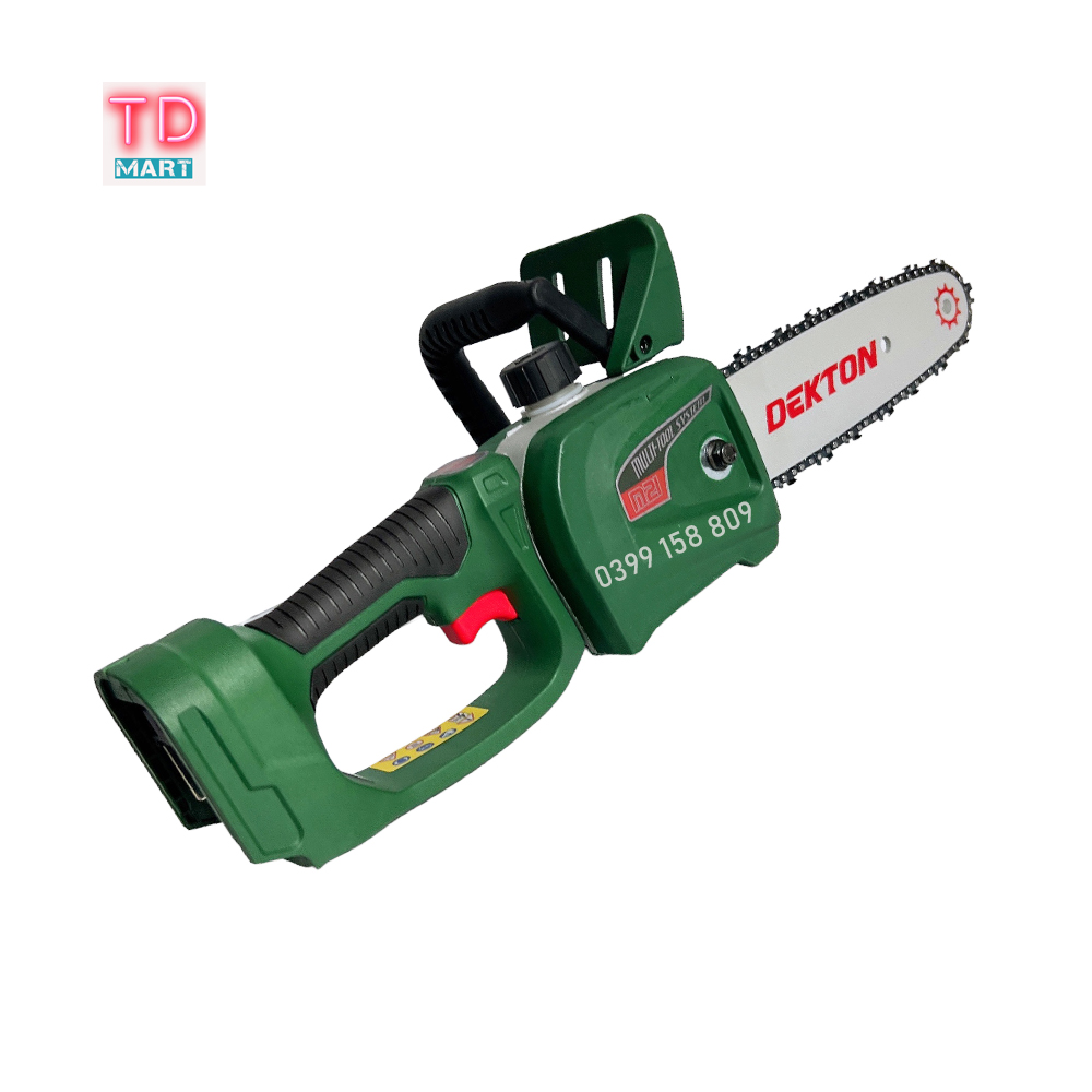 Thân Máy Cưa Xích Dùng Pin DEKTON M21-CS08BL Lam 8 Inch Động Cơ Không Chổi Than Nguyên Khối