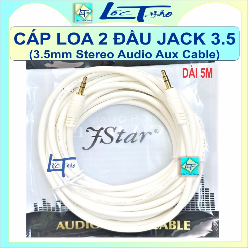Cáp loa 2 đầu 3.5 dài 5M Cao cấp