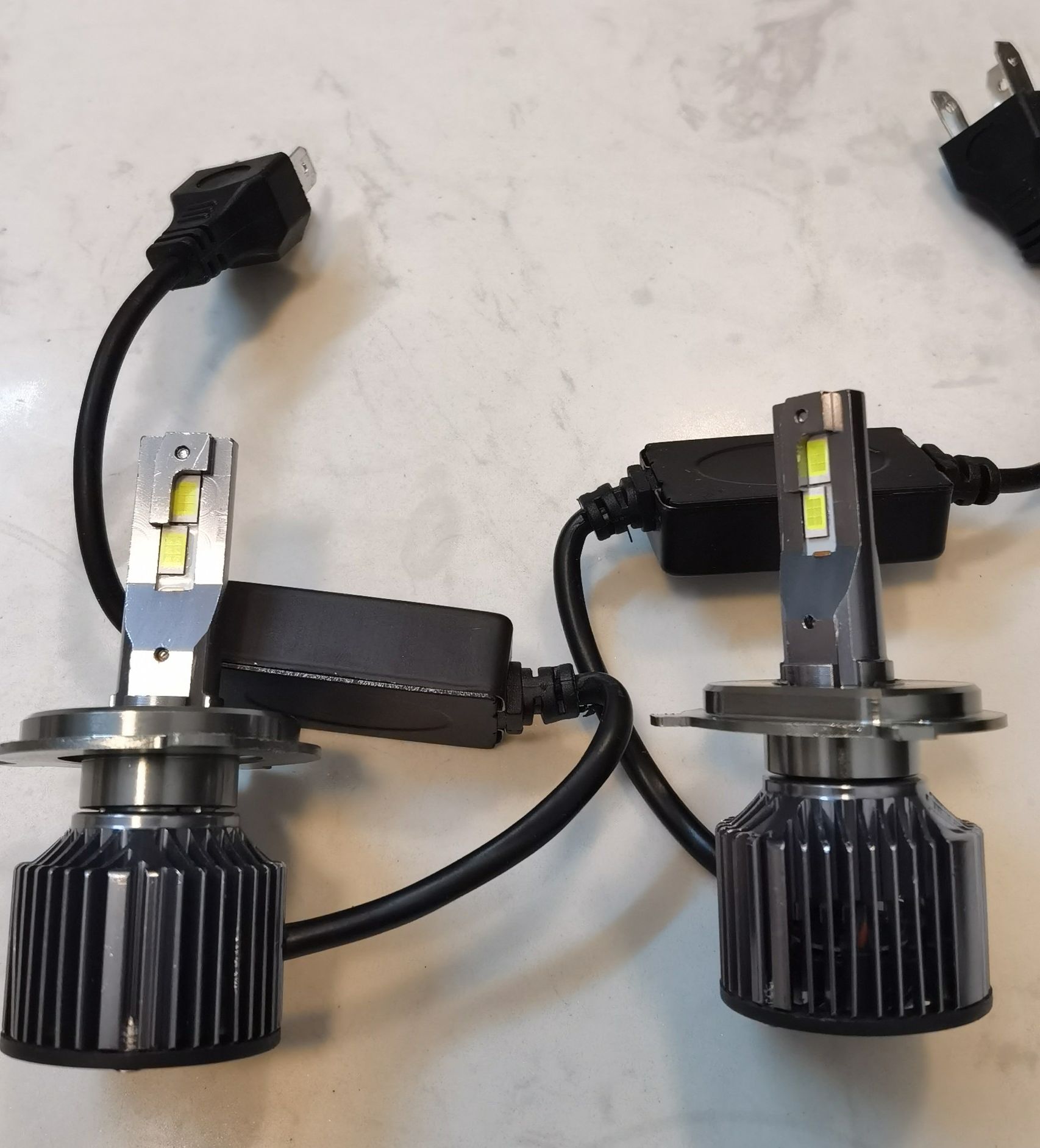 Bộ 2 đèn led s3 cob h4 pha cos 3 mặt 6000k 12v sáng trắng