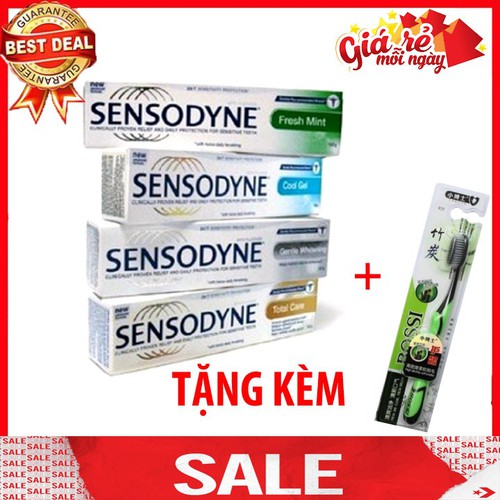 COMBO 5 Tuýt Kem đánh răng chống ê buốt thái lan tặng kèm 1 bàn chải than hoạt tính hàn quốc