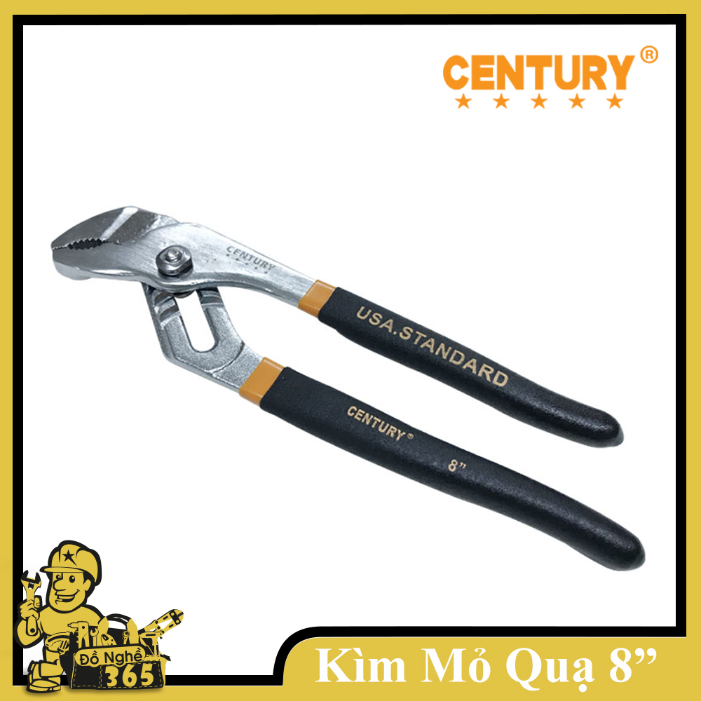 Kìm mỏ quạ (5 lỗ) 8" , 10", 12"  Century, thiết kế tiện dụng, phù hợp với nhiều kích thước bu lông, miệng kìm được thiết kế dạng răng nên có thể bán chắc vào các bu lông cần mở và  các bu lông lâu ngày đã bị gỉ sét