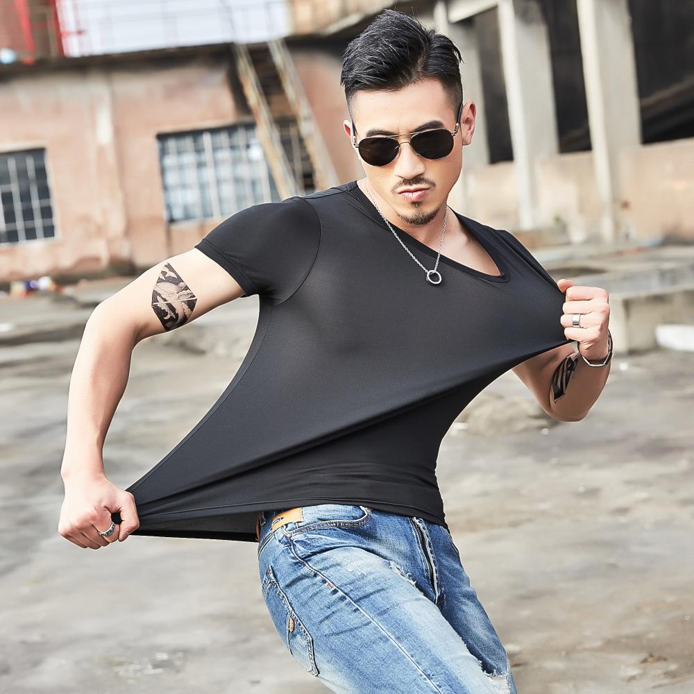 Áo thun nam ngắn tay ôm body kiểu dáng trơn áo phông nam cộc tay cổ tròn chất liệu vải giãn cao cấp ⭐⭐⭐⭐⭐