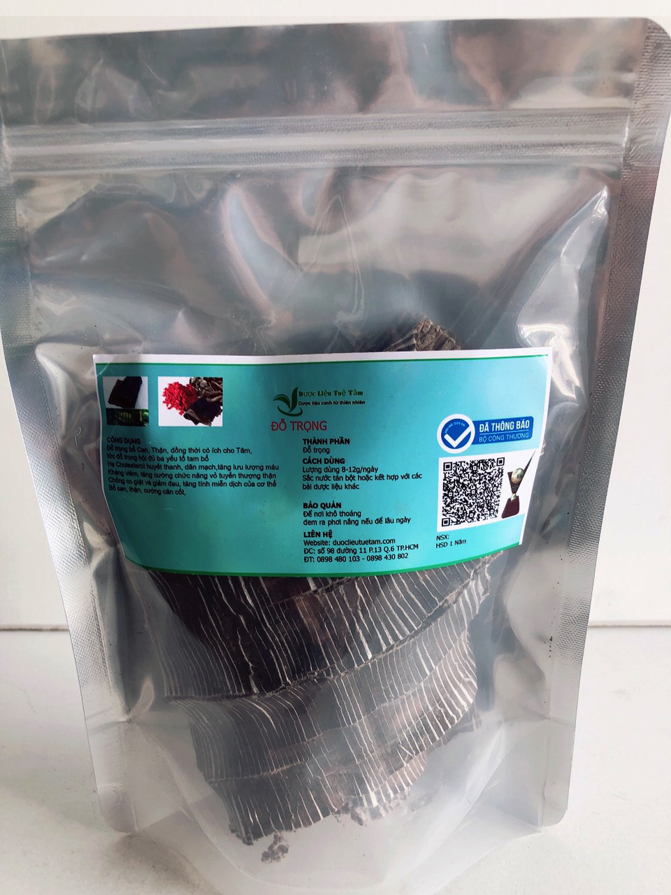 Đỗ trọng sấy khô 500gr - Đỗ trọng bắc