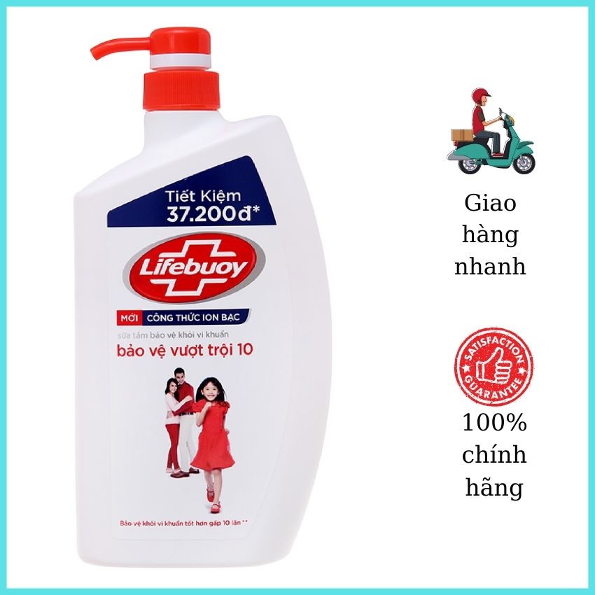Sữa tắm Lifeboy 850g chăm sóc da bảo vệ khỏi vi khuẩn, ngăn ngừa vi khuẩn trên da MSTLB01