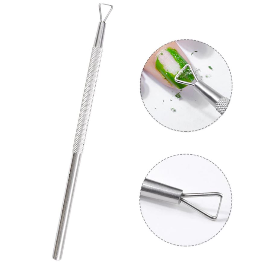 Cây cạo sơn móng tay bằng thép không gỉ