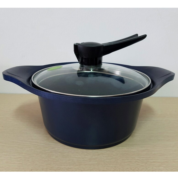Nồi nhôm đúc Hàn Quốc 24cm - Nồi nhôm tráng men kim cương cao cấp