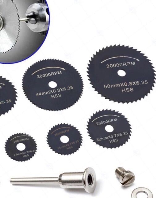 Bộ 6 món lưỡi cưa mini đen hợp kim