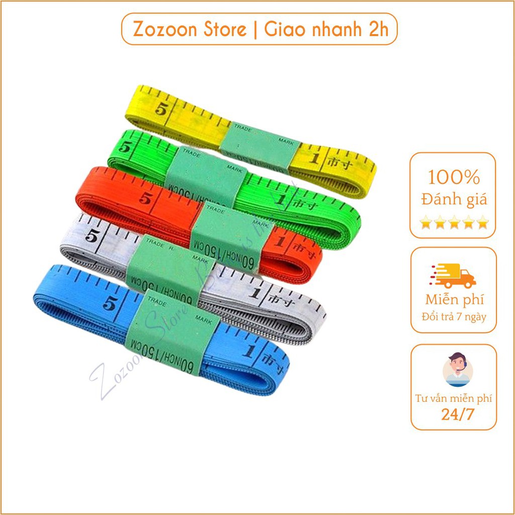 Thước dây may đo mềm dẻo chiều dài 1,5m cao cấp - Zozoon Store