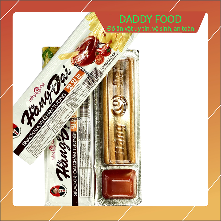 10 gói Snack khoai chấm tương HẰNG ĐẠI, dạng bim bim cay chấm tương