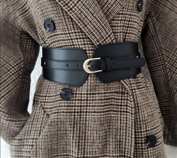 Đai váy nịt đầm full da đai kim Thời trang Bản 8cm