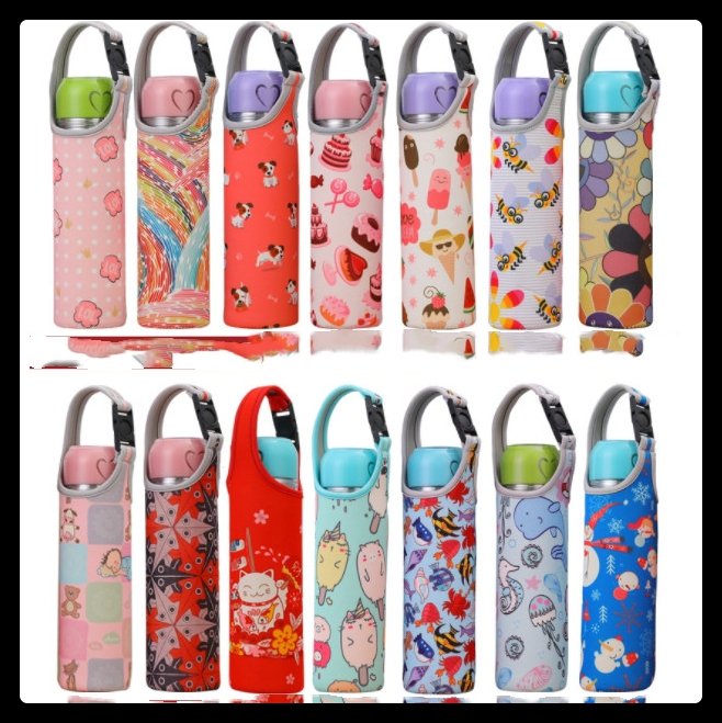 Túi vải treo ly giữ nhiệt 400ml 600ml kèm quai xách mang đi - túi họa tiết đẹp cute làm quà tặng