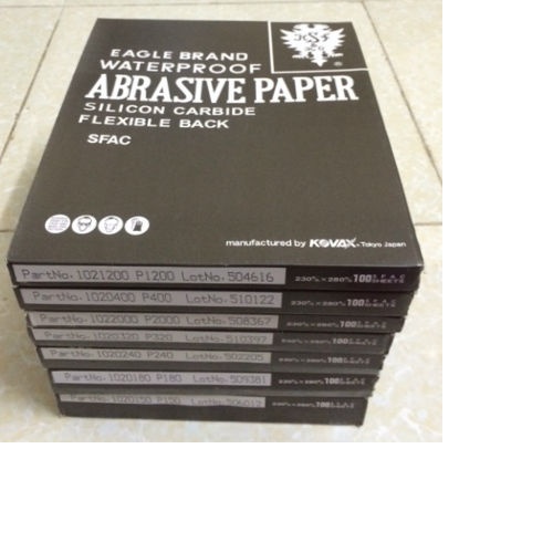 5  Tờ Giấy nhám Nhật Kovax  Japan Kích thước 23x28 các số P100 - P240 - P320 - P400 - P600 - P800 - P1000 - P1200 - P1500 - P2000, Nhám nước SONQUANGPHU8856