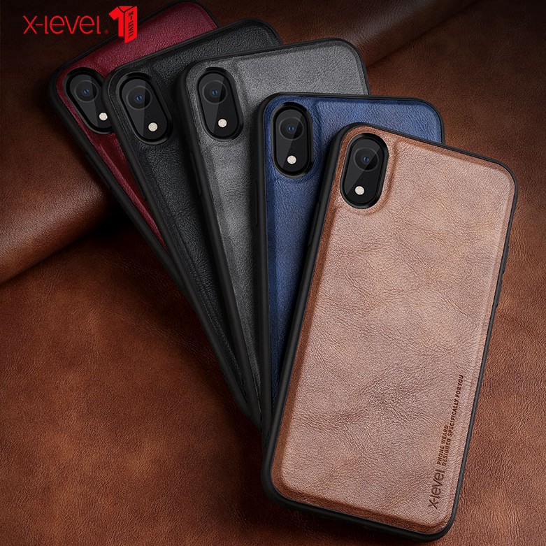 Ốp lưng da iphone x/xs max hiệu x-level chính hãng cao cấp