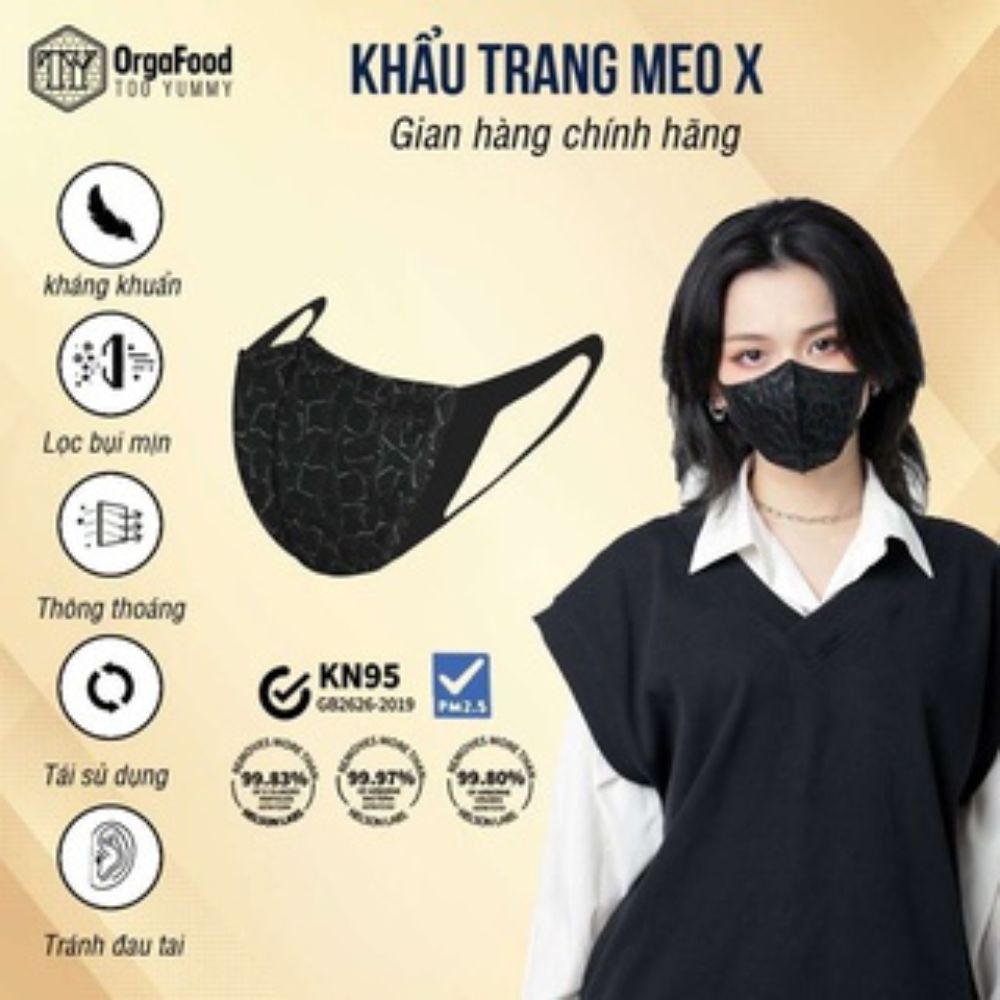 Khẩu trang 3d, khẩu trang y tế, 4 lớp meo x